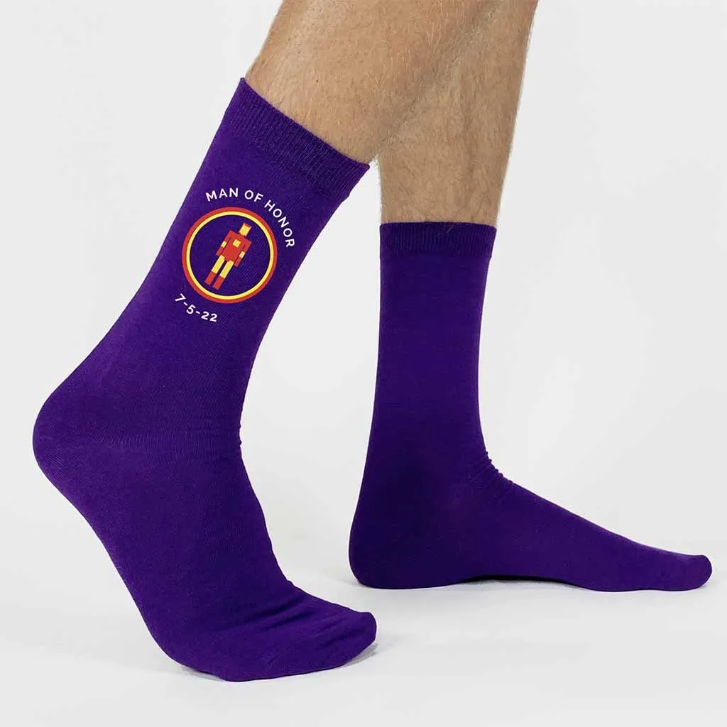 Personalized Super Hero Inspired Wedding Socks