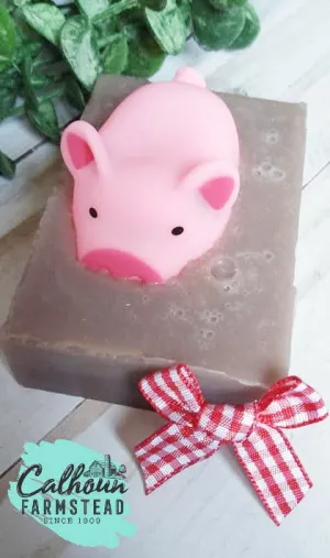 Piggy in Mud Soap - Barnyard Soap - Farm Party Soap - Pig Soap - Kids Soap