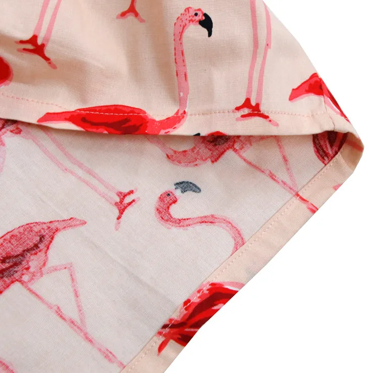 Pink Flamingo Tie Crop Top
