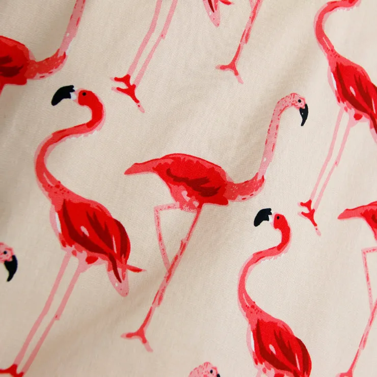 Pink Flamingo Tie Crop Top