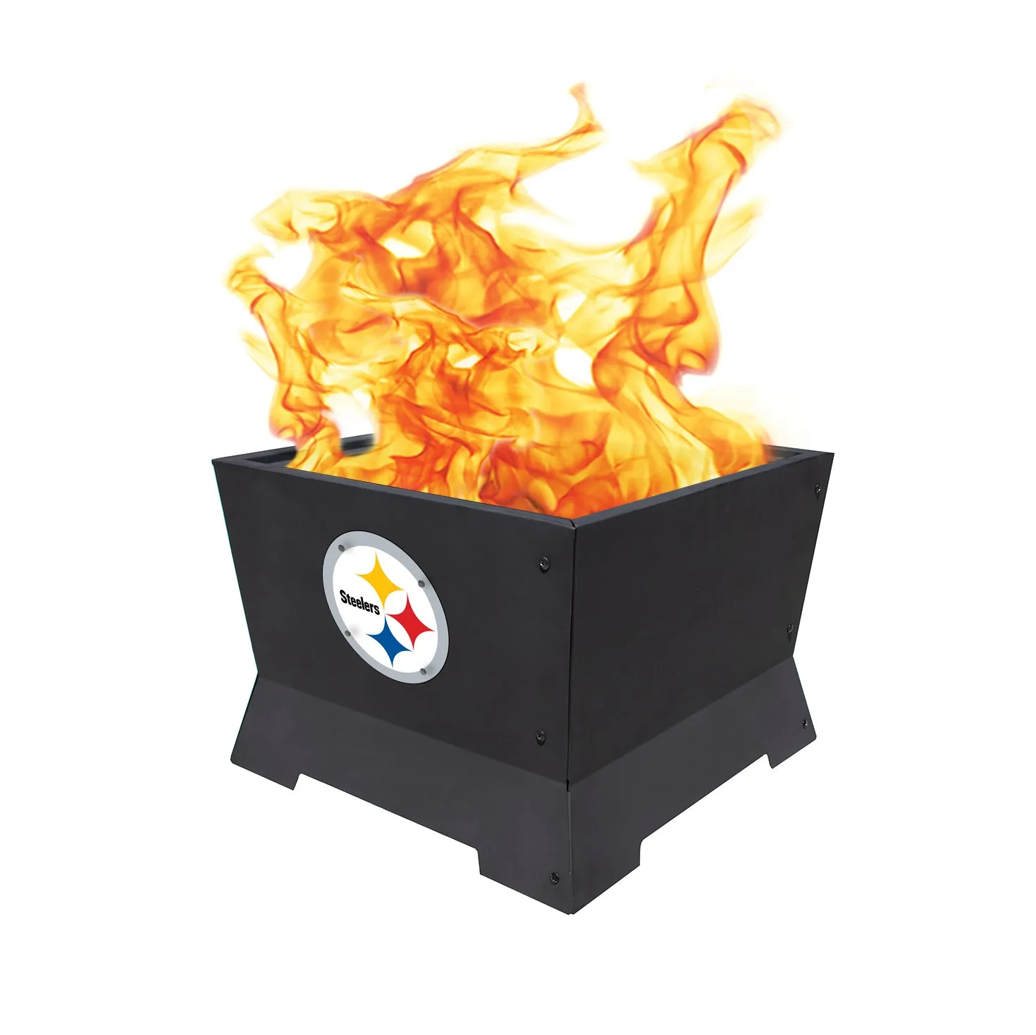 Pittsburgh Steelers 22" NFL Square Peak Patio Smokeless Fire Pit Medallion Series