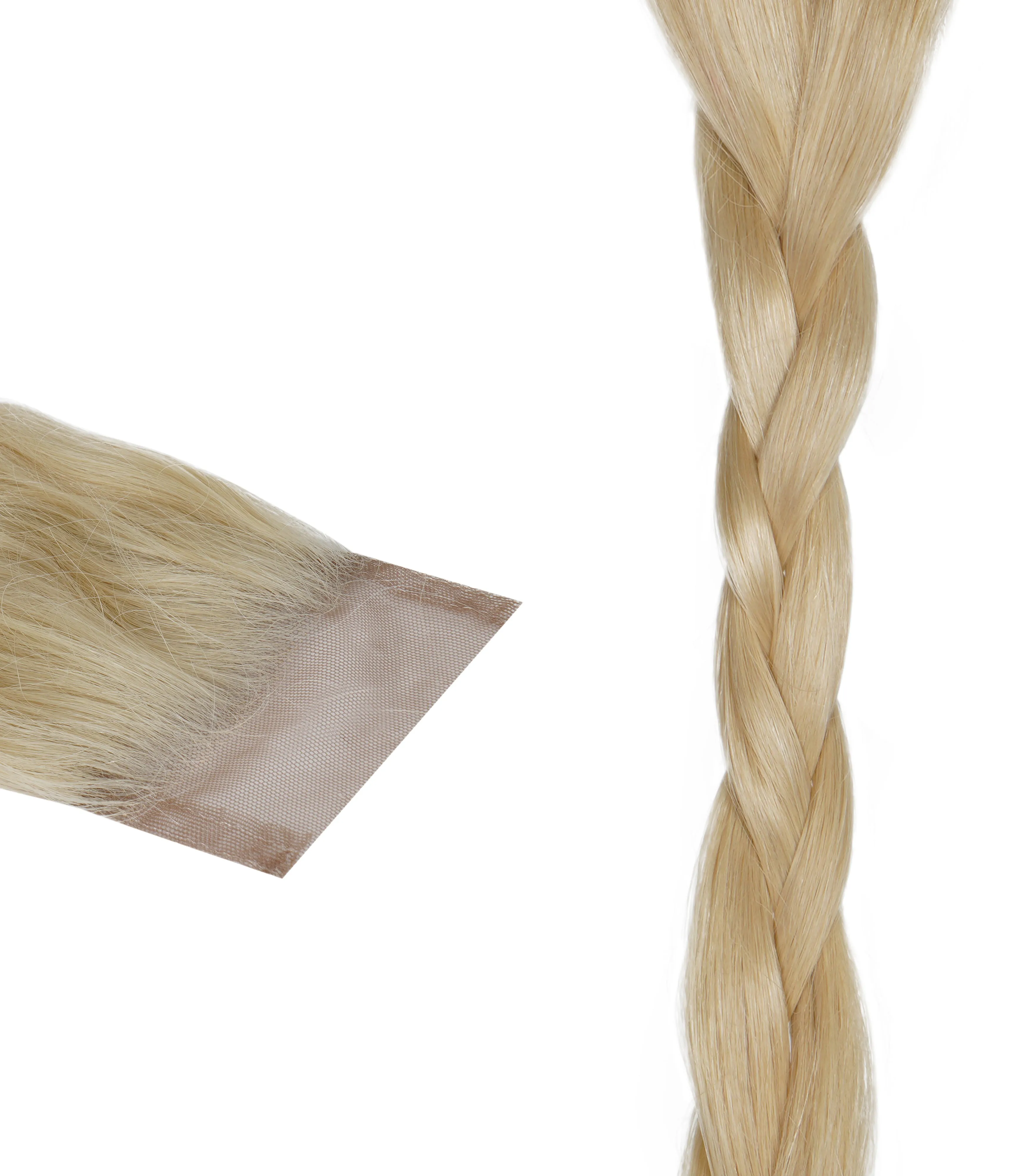 Platinum Blonde Virgin Remy Lace Closure - 100% Handmade with Natural Wave Texture