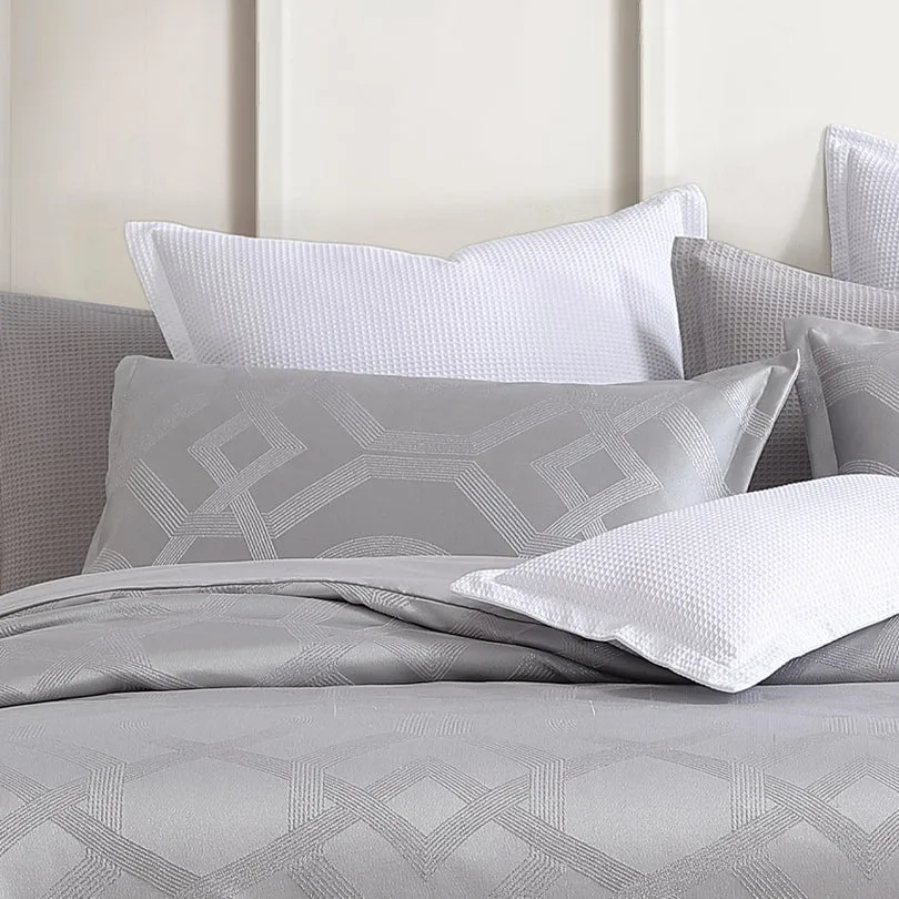 Platinum Collection SEVILLE SILVER QUILT COVER SET