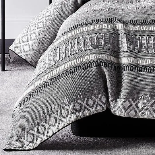 Platinum Collection TRIBECA STEEL QUILT COVER SET