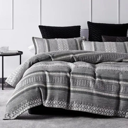 Platinum Collection TRIBECA STEEL QUILT COVER SET