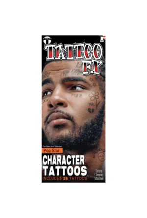 Pop Star Special FX Temporary Tattoos Kit