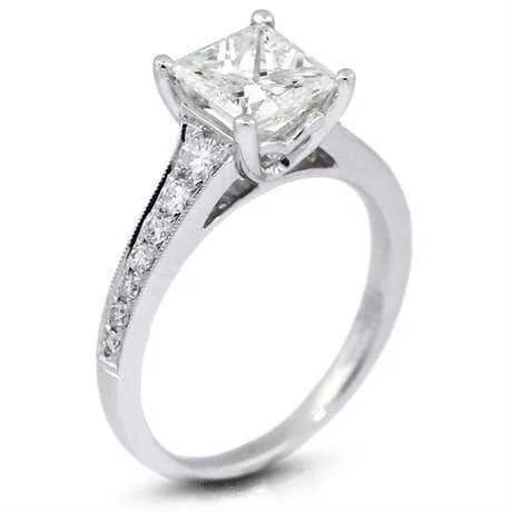 Princess Cut Diamond Solitaire Engagement Ring