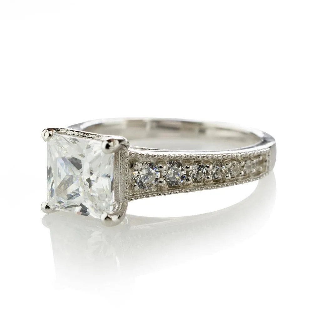 Princess Cut Diamond Solitaire Engagement Ring