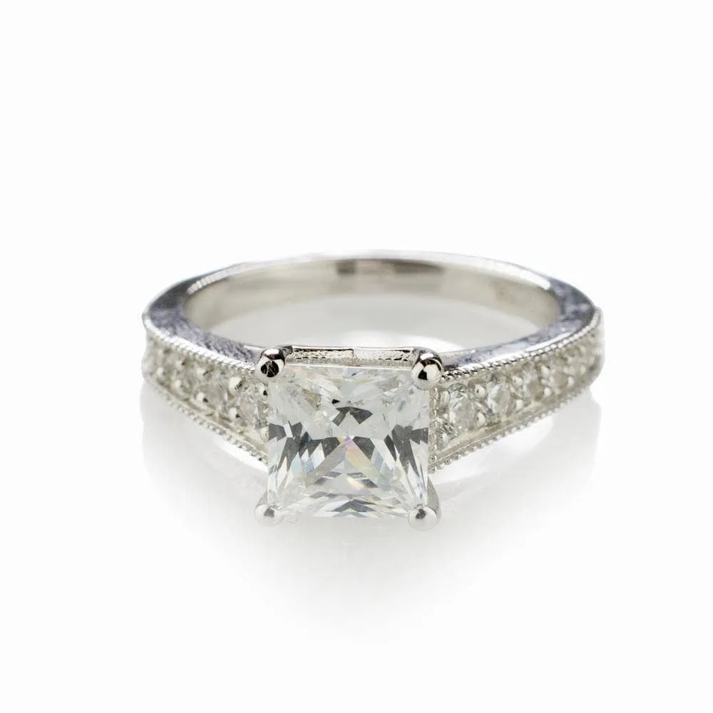 Princess Cut Diamond Solitaire Engagement Ring