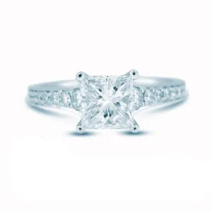 Princess Cut Diamond Solitaire Engagement Ring