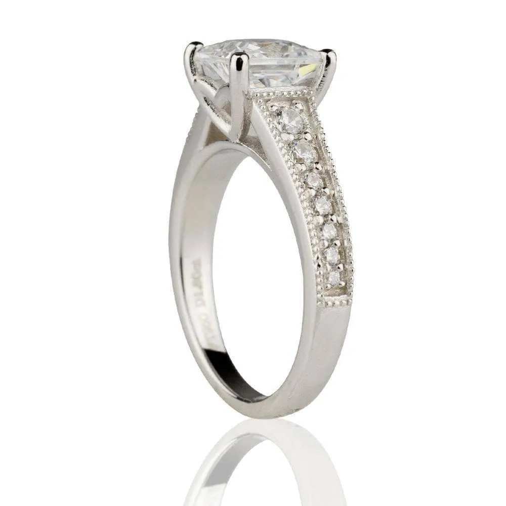 Princess Cut Diamond Solitaire Engagement Ring