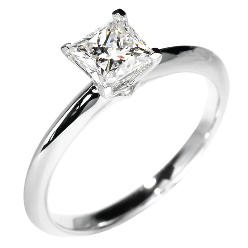 Princess Cut GIA Diamond Engagement Ring