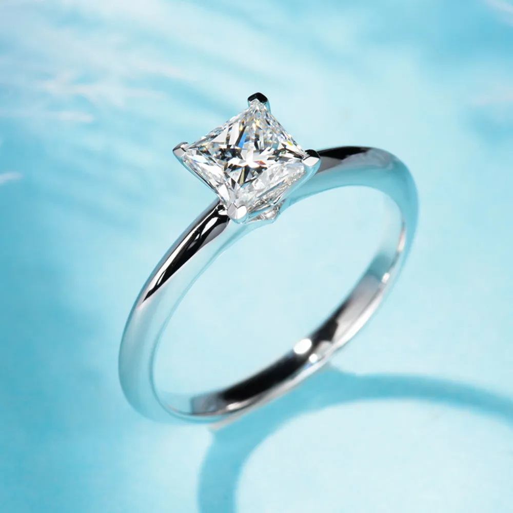 Princess Cut GIA Diamond Engagement Ring