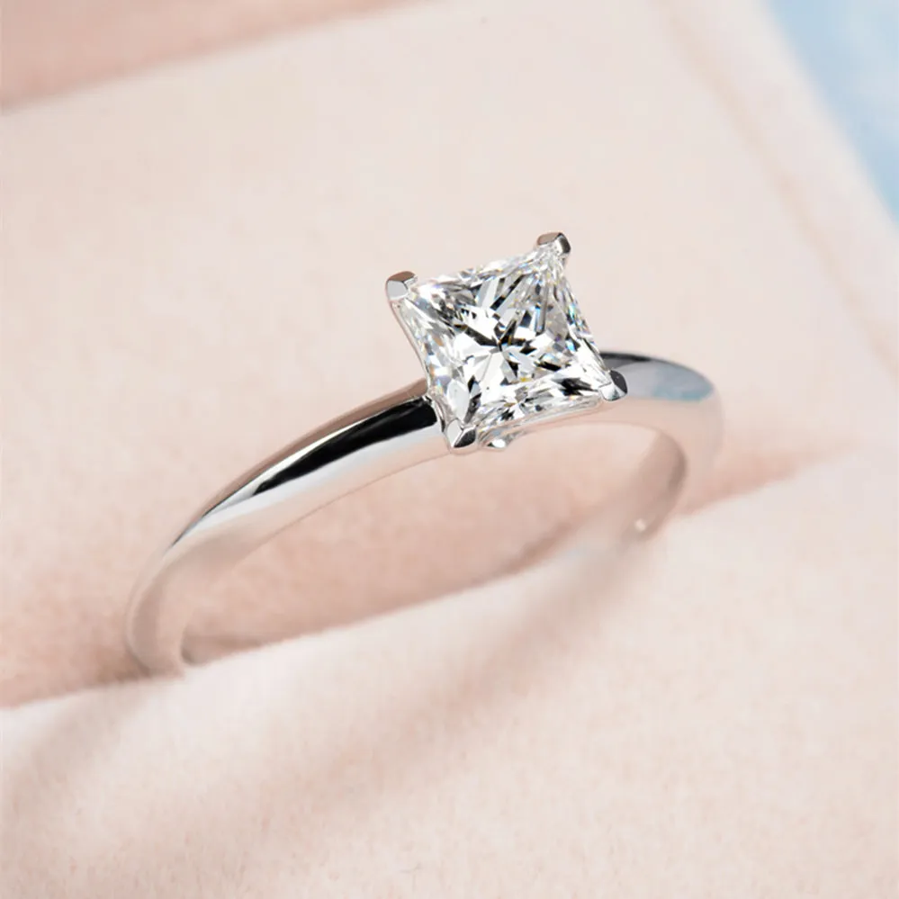 Princess Cut GIA Diamond Engagement Ring