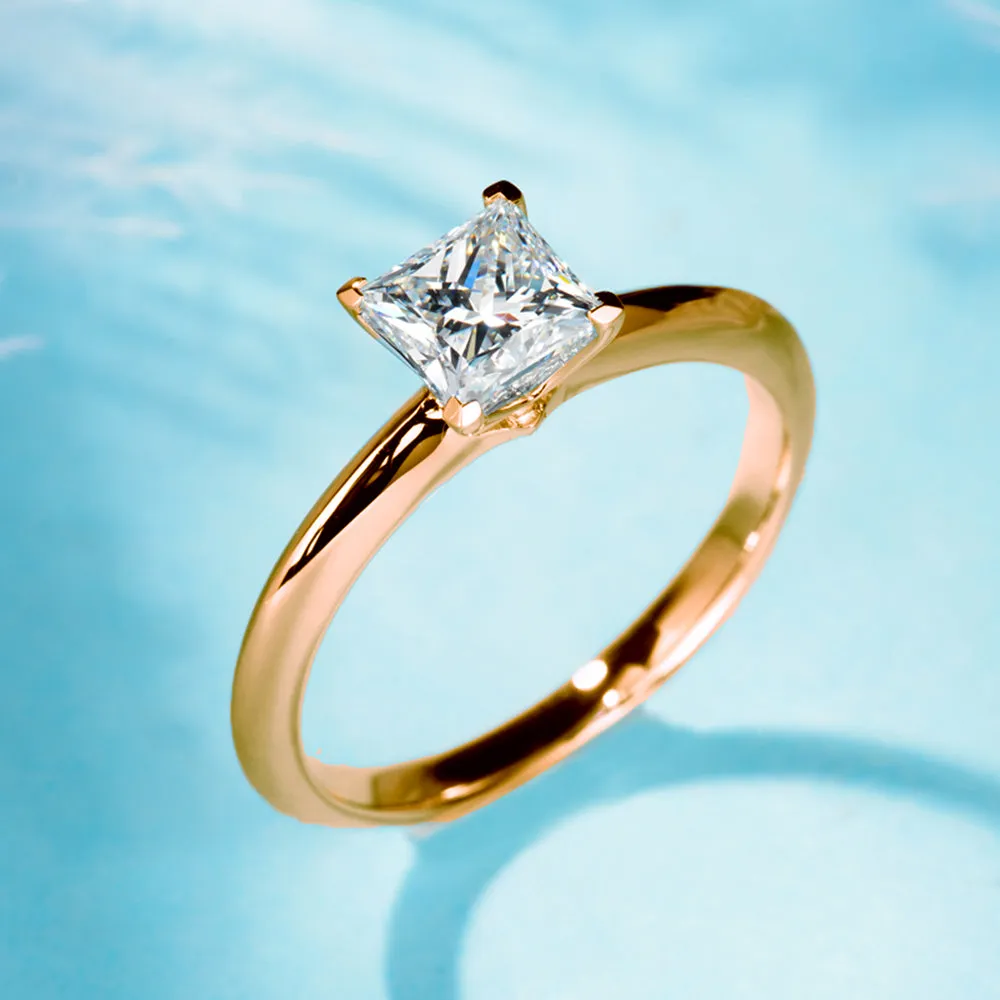 Princess Cut GIA Diamond Engagement Ring