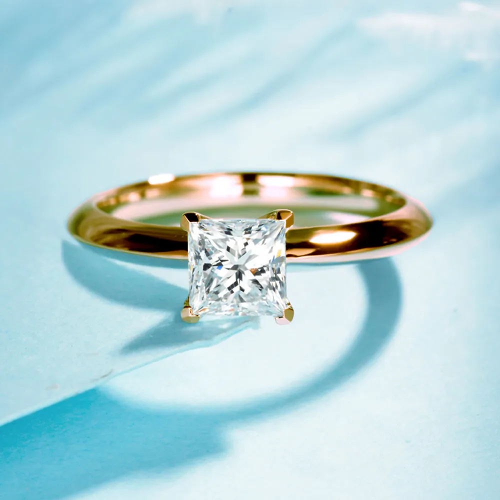 Princess Cut GIA Diamond Engagement Ring