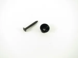 Profile Replacement Black End Pin Acoustic/Electric Guitar Strap Buttons with Screw