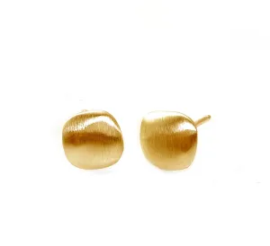 Puffy Square Vermeil Earrings