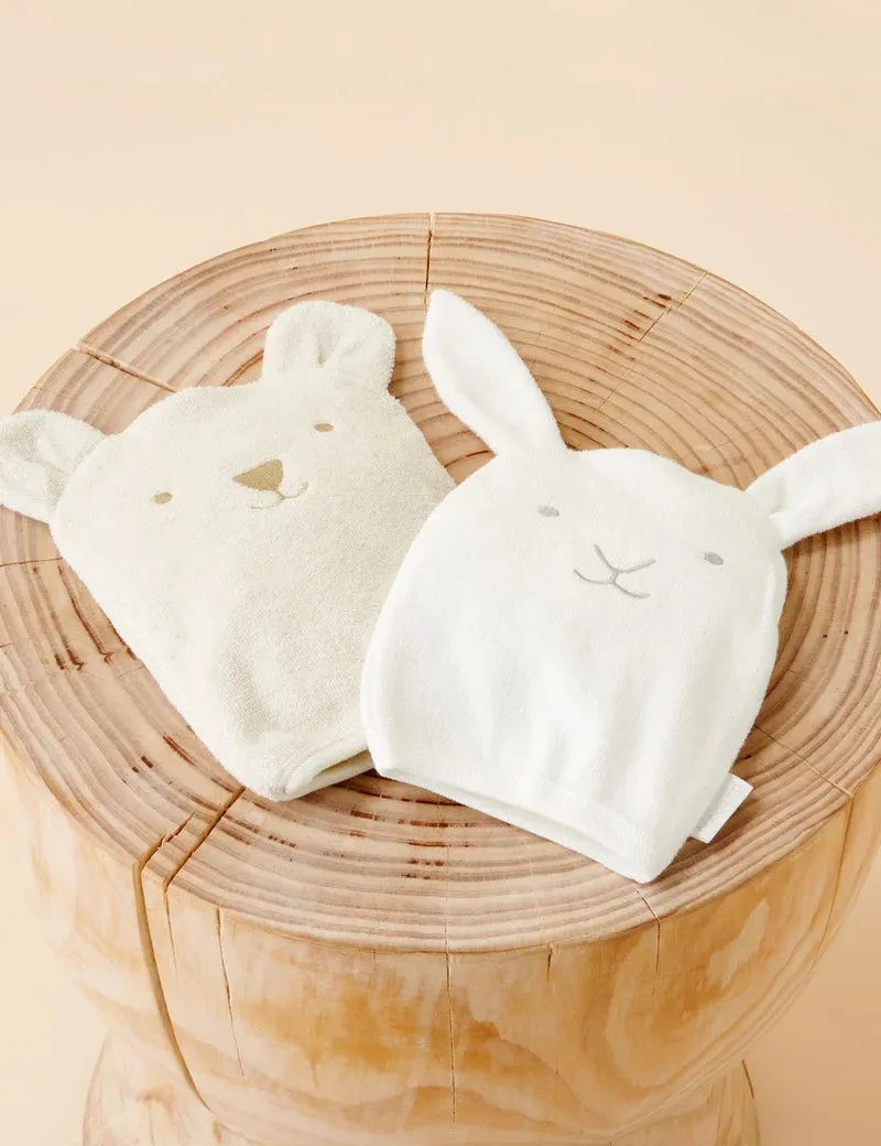 Purebaby Organic Cotton Bunny Bath Mitt