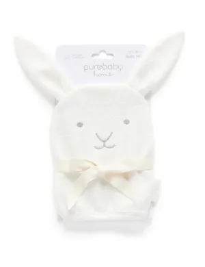 Purebaby Organic Cotton Bunny Bath Mitt