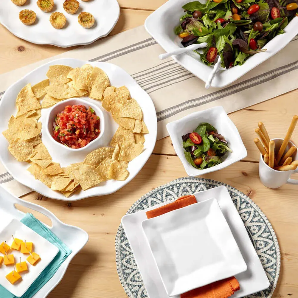QSQUARED- RUFFLE RECTANGLE SERVING BOWL