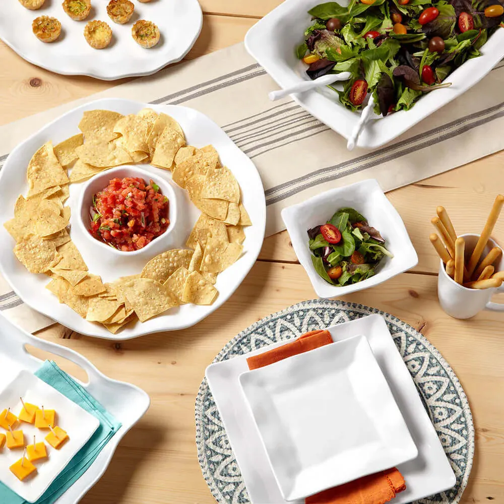 QSQUARED- RUFFLE SQUARE SERVING BOWL