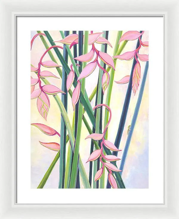 "Pink Elegance" Tropical Beauty - Framed Print