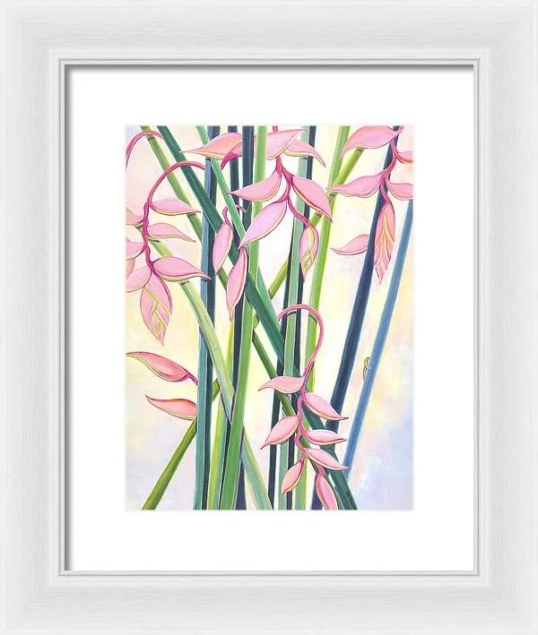 "Pink Elegance" Tropical Beauty - Framed Print