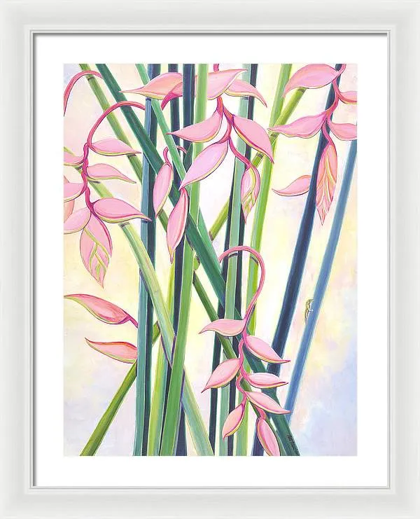 "Pink Elegance" Tropical Beauty - Framed Print