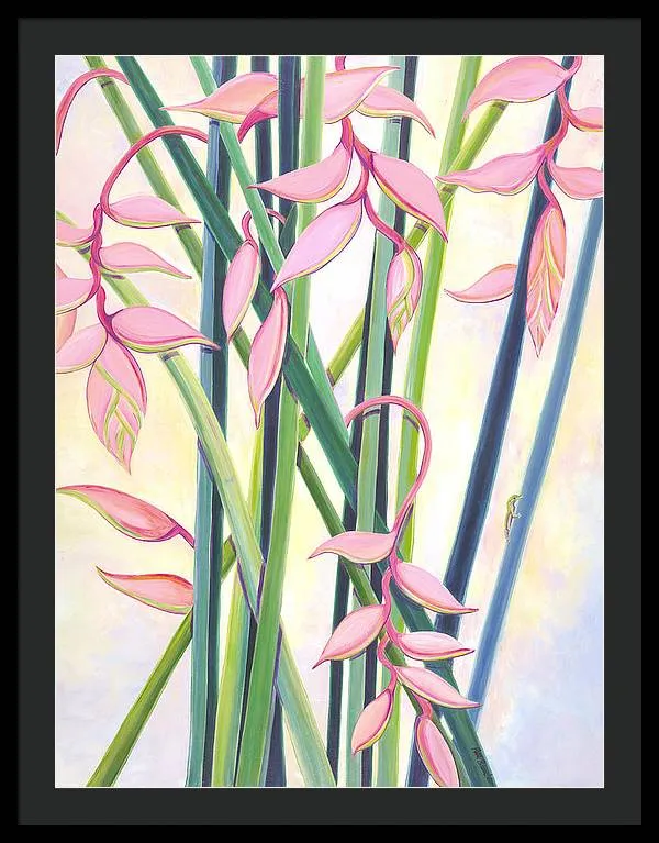 "Pink Elegance" Tropical Beauty - Framed Print