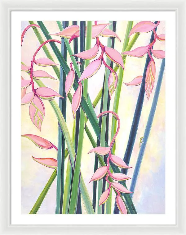 "Pink Elegance" Tropical Beauty - Framed Print