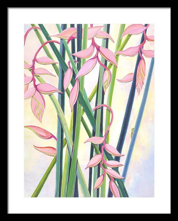 "Pink Elegance" Tropical Beauty - Framed Print