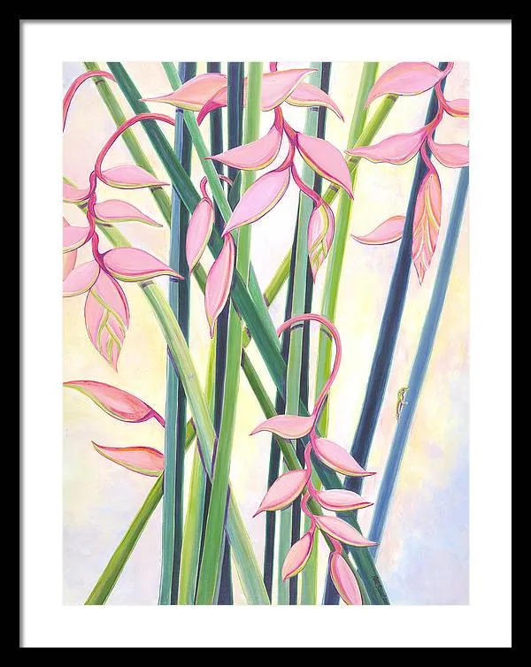 "Pink Elegance" Tropical Beauty - Framed Print