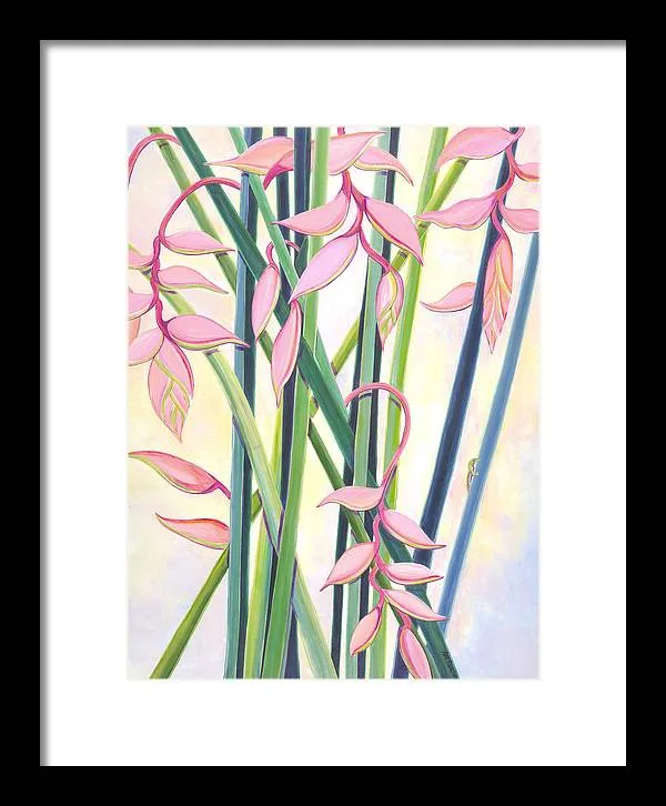 "Pink Elegance" Tropical Beauty - Framed Print