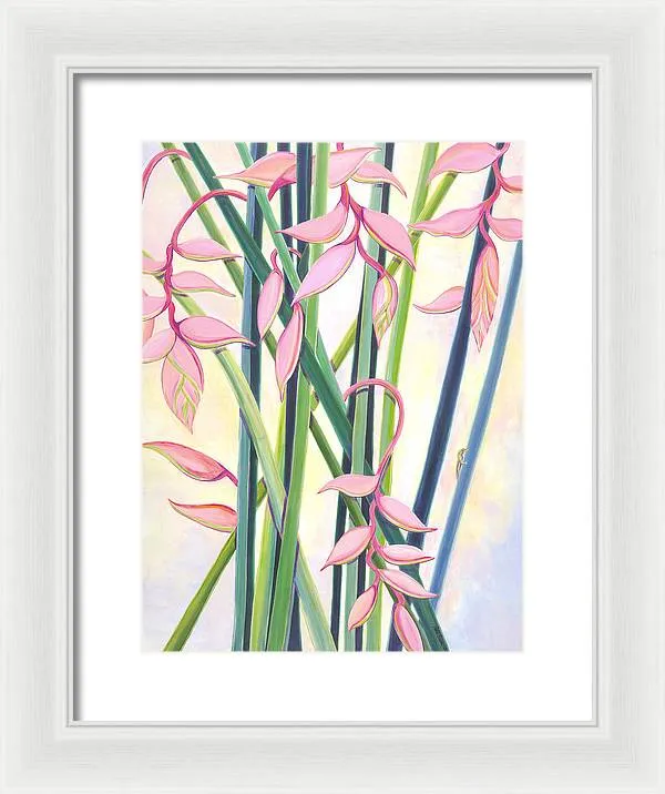 "Pink Elegance" Tropical Beauty - Framed Print