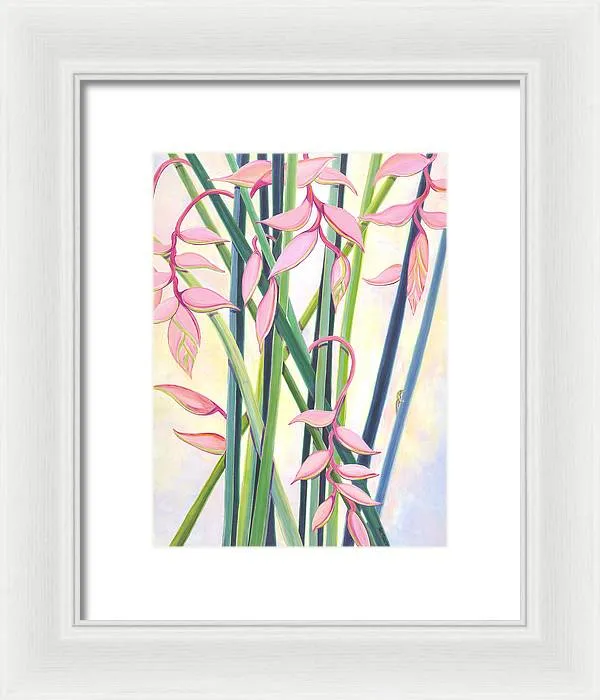 "Pink Elegance" Tropical Beauty - Framed Print