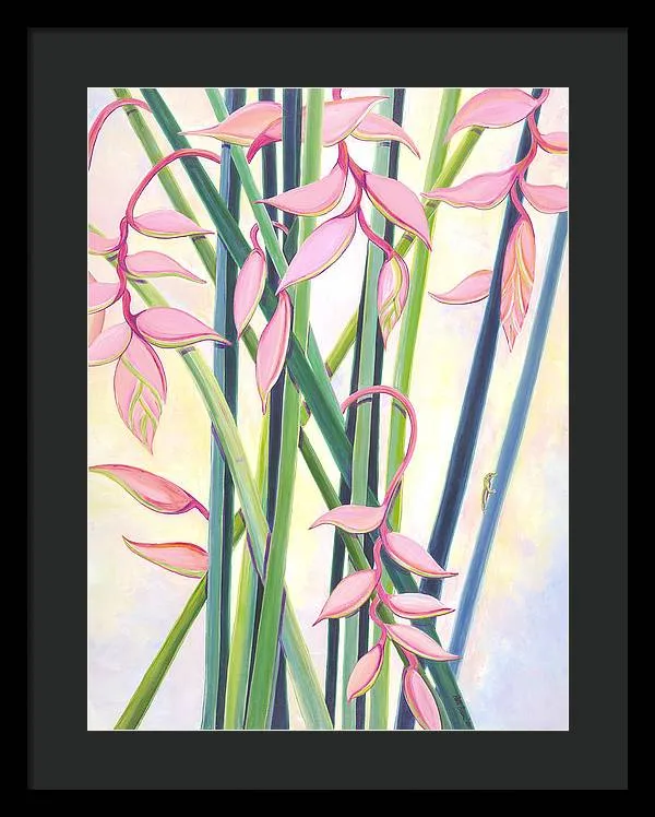 "Pink Elegance" Tropical Beauty - Framed Print