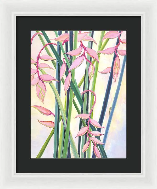"Pink Elegance" Tropical Beauty - Framed Print