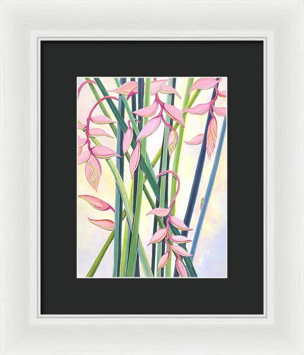 "Pink Elegance" Tropical Beauty - Framed Print