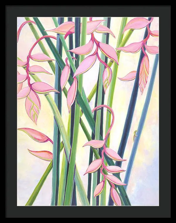 "Pink Elegance" Tropical Beauty - Framed Print