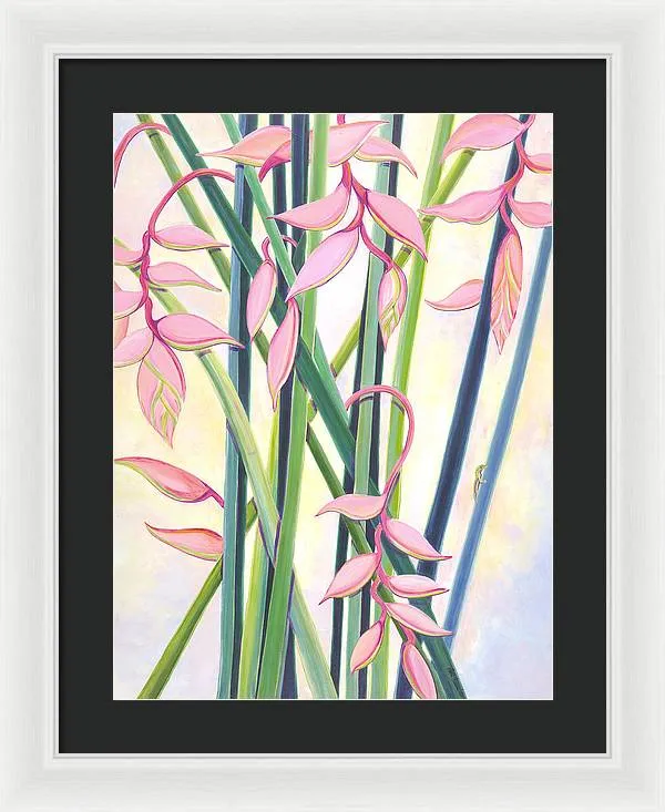 "Pink Elegance" Tropical Beauty - Framed Print