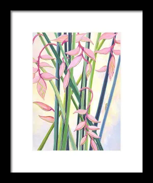 "Pink Elegance" Tropical Beauty - Framed Print