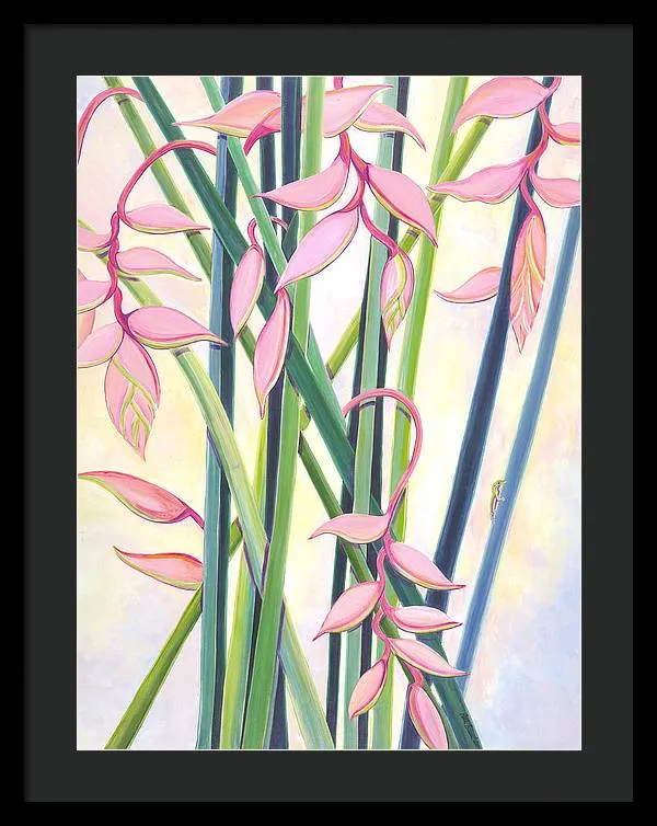 "Pink Elegance" Tropical Beauty - Framed Print