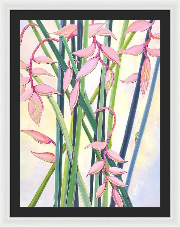 "Pink Elegance" Tropical Beauty - Framed Print