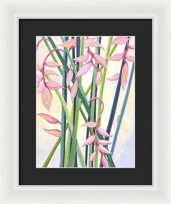 "Pink Elegance" Tropical Beauty - Framed Print