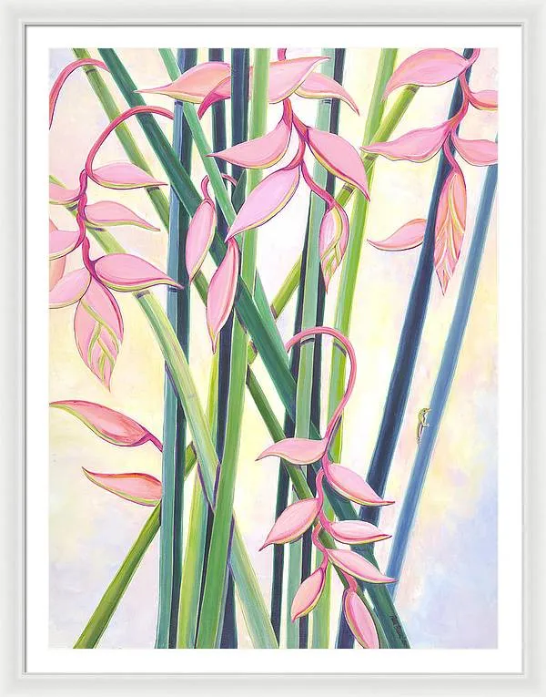 "Pink Elegance" Tropical Beauty - Framed Print