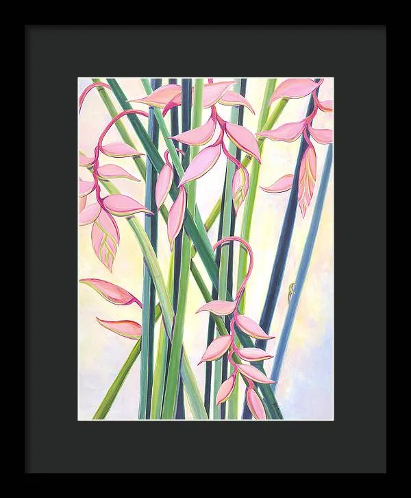 "Pink Elegance" Tropical Beauty - Framed Print