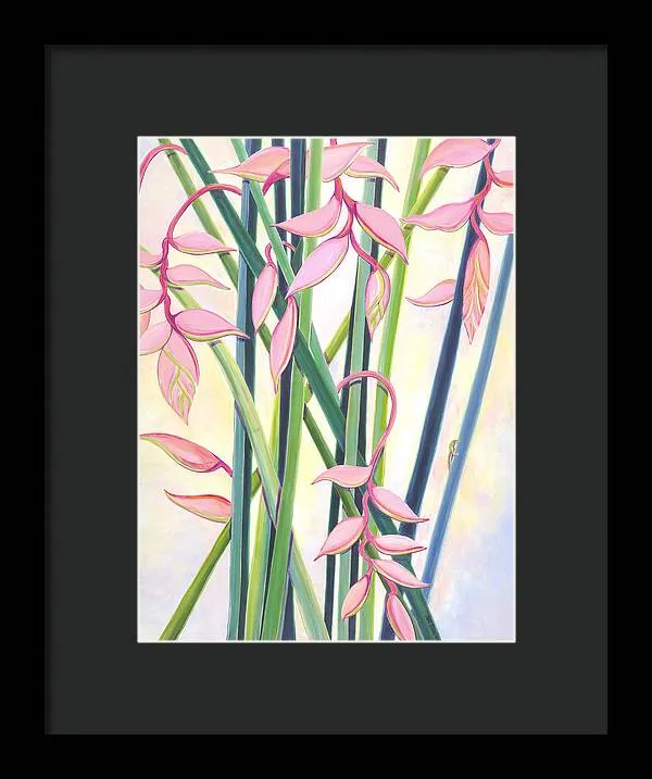 "Pink Elegance" Tropical Beauty - Framed Print