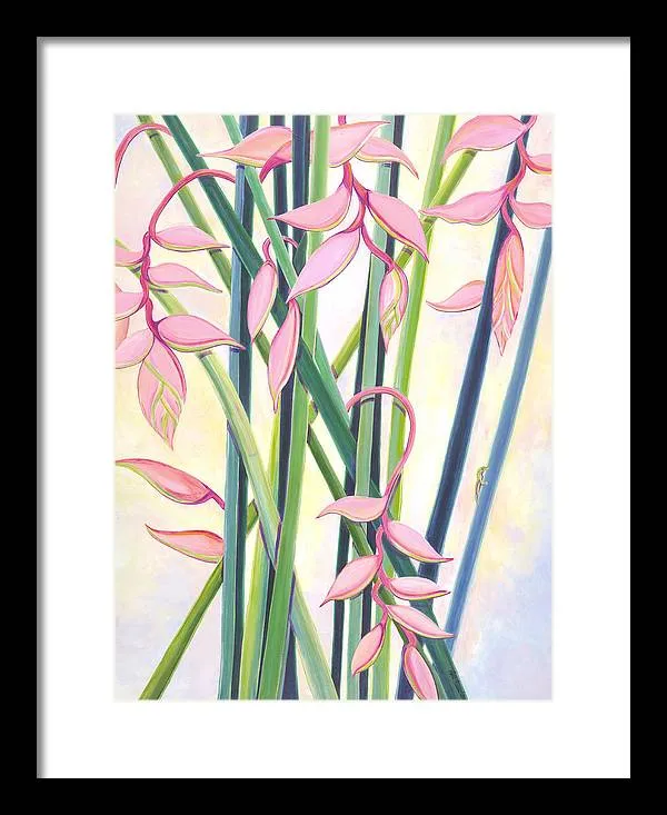 "Pink Elegance" Tropical Beauty - Framed Print