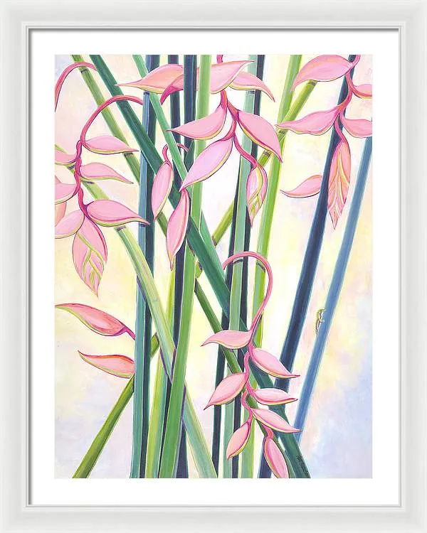 "Pink Elegance" Tropical Beauty - Framed Print